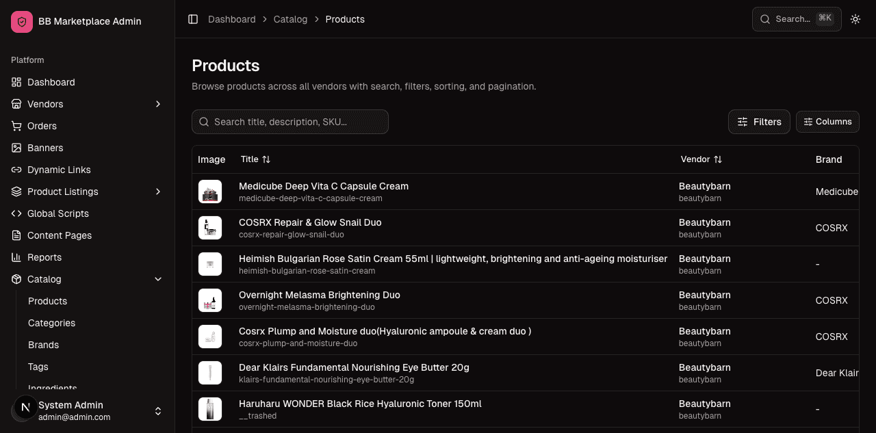 Catalog products