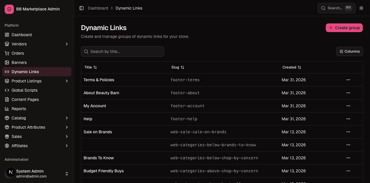 Dynamic links